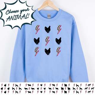 CHEETAH BOLT ANIMALS - CHOOSE YOUR ANIMAL – Crewneck