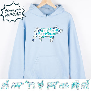 Turquoise Cheetah - CHOOSE YOUR ANIMAL – Hoodie