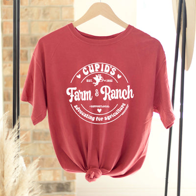 Cupids Farm & Ranch White Ink ComfortWash/ComfortColor T-Shirt (S-4XL) - Multiple Colors!