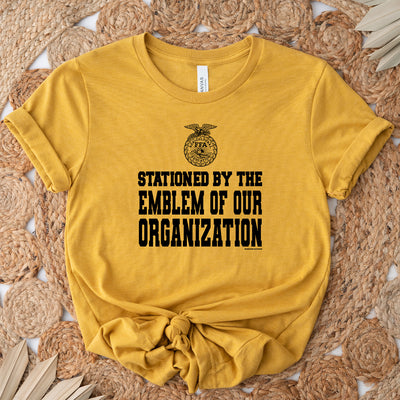 Stationed by the Emblem of our organization ffa T-Shirt (XS-4XL) - Multiple Colors!