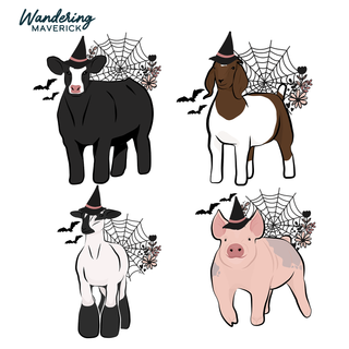 Floral Witch Animals-CHOOSE YOUR ANIMAL– Hoodie