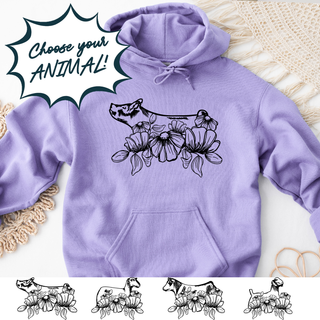 Flower Power - CHOOSE YOUR ANIMAL – Hoodie