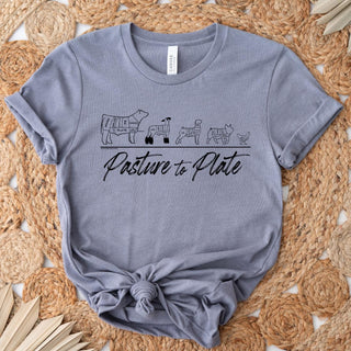 $20 TSHIRT TUESDAY - Pasture to Plate -  Bella Canvas T-Shirt