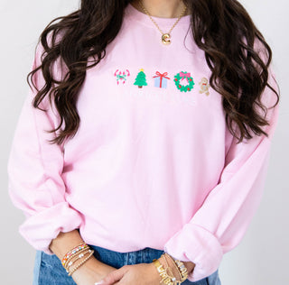 PREORDER — Embroidered Christmas Crewnecks  - 3 Styles (S-3XL)