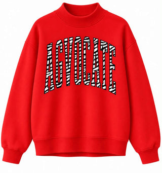 PREORDER!!! - Zebra Agvocate | Red | Mock Neck - **Starts Shipping 11/30**