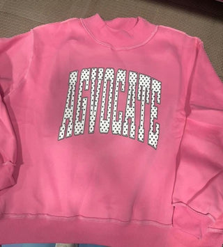 PINK Polkadot Mock Neck