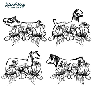 Flower Power-CHOOSE YOUR ANIMAL– Crewneck