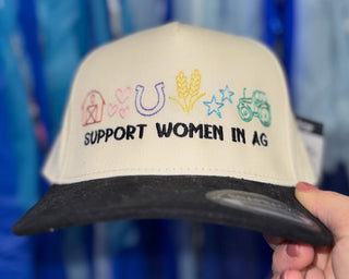Black Support Women In Ag Symbols Hat