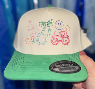 Green Multi Symbol Hat