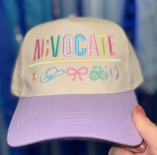 Lavender Agvocate Symbols Hat