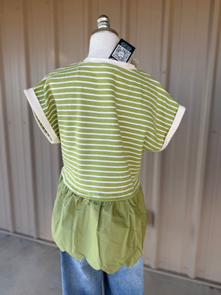Matcha Moment Stripe Top