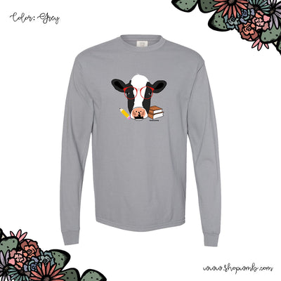 Nerdy Dairy Cow LONG SLEEVE T-Shirt (S-3XL) - Multiple Colors!