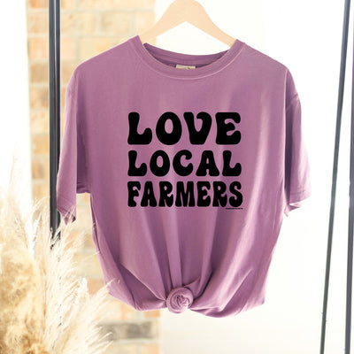 Love Local Farmers Black Ink ComfortWash/ComfortColor T-Shirt (S-4XL) - Multiple Colors!