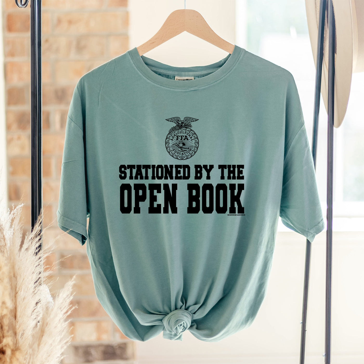 Stationed By The Open Book FFA ComfortWash/ComfortColor T-Shirt (S-4XL) - Multiple Colors!