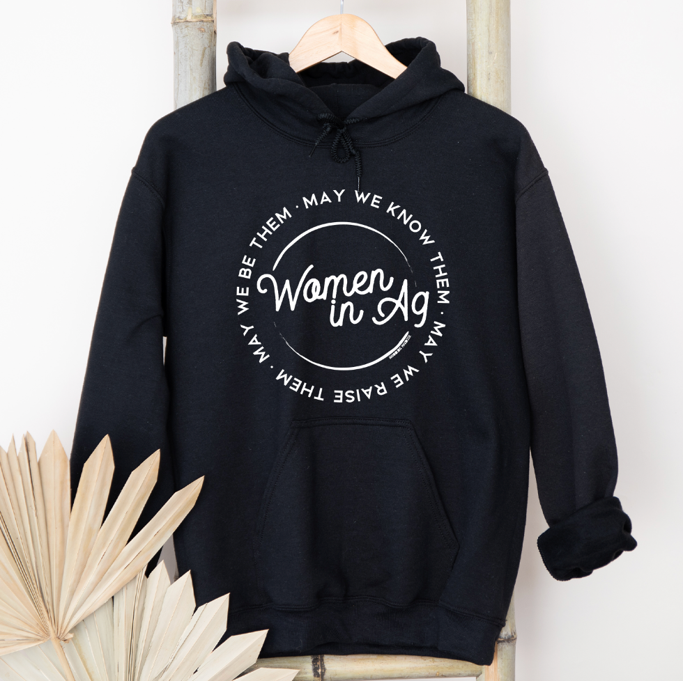 Women in Ag Circle White Ink Hoodie (S-3XL) Unisex - Multiple Colors!