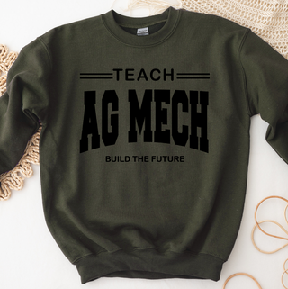 Teach Ag Mech Build The Future Black Ink  – Crewneck