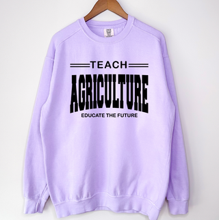 Teach Agriculture Educate The Future Black Ink  – Crewneck