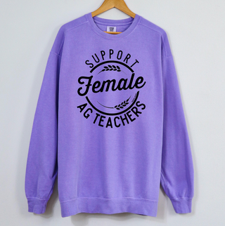 Support Female Ag Teachers Black Ink  – Crewneck