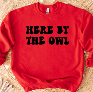 Groovy Here By The Owl Black Ink  – Crewneck