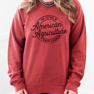 Future Of American Ag In My Classroom Black Ink  – Crewneck