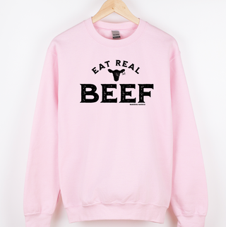 Eat Real Beef - Pink- Pink Friday Crewneck