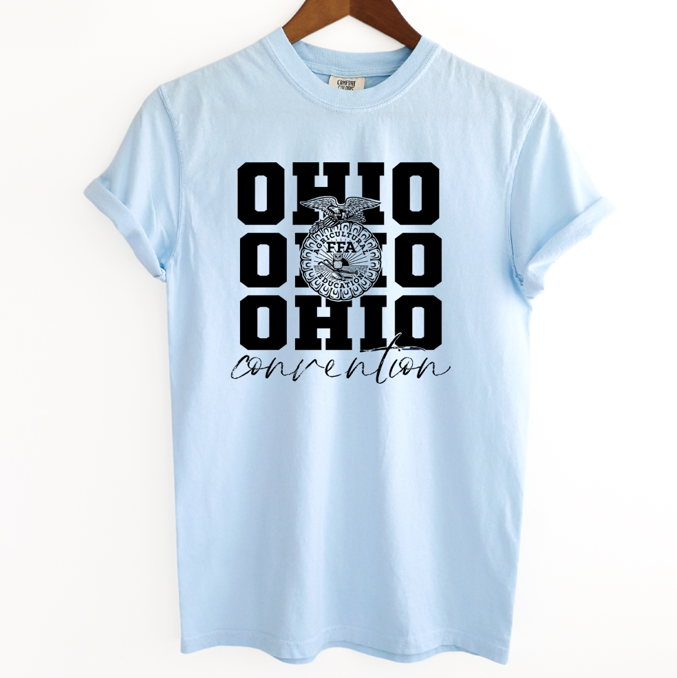 Black Emblem Ohio FFA Convention  ComfortWash/ComfortColor T-Shirt (S-4XL) - Multiple Colors!