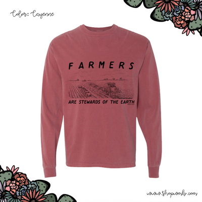 Farmers Are Stewards Of The Earth LONG SLEEVE T-Shirt (S-3XL) - Multiple Colors!