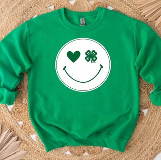 4-H Smiley - Green - Pink Friday Crewneck