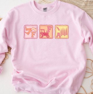 Support FFA Stamp - Pink - Pink Friday Crewneck
