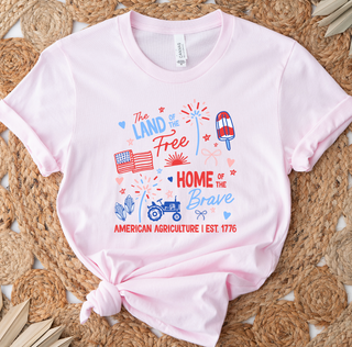 RTS - PINK FIREWORK PATRIOTIC TEE