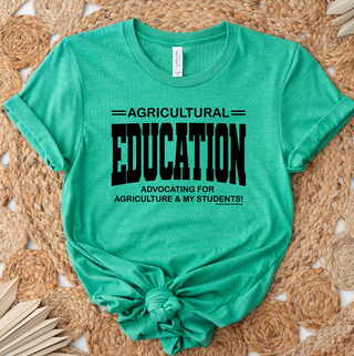 Agricultural Education Advocating For My Students Black Ink  – Bella Canvas T-Shirt