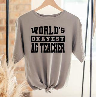 Grey Worlds Okayest Ag Teacher - Pink Friday Sale - T-SHIRT