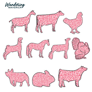 PINK CHEETAH ANIMALS - CHOOSE YOUR ANIMAL! – Crewneck