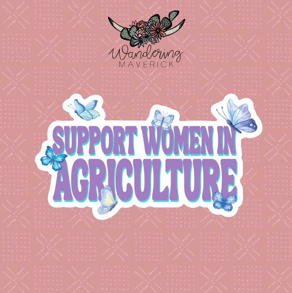 Butterfly Support Women in Agriculture Sticker