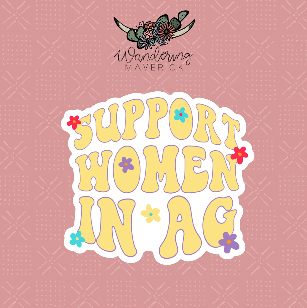 Flower Support Women in AG Sticker