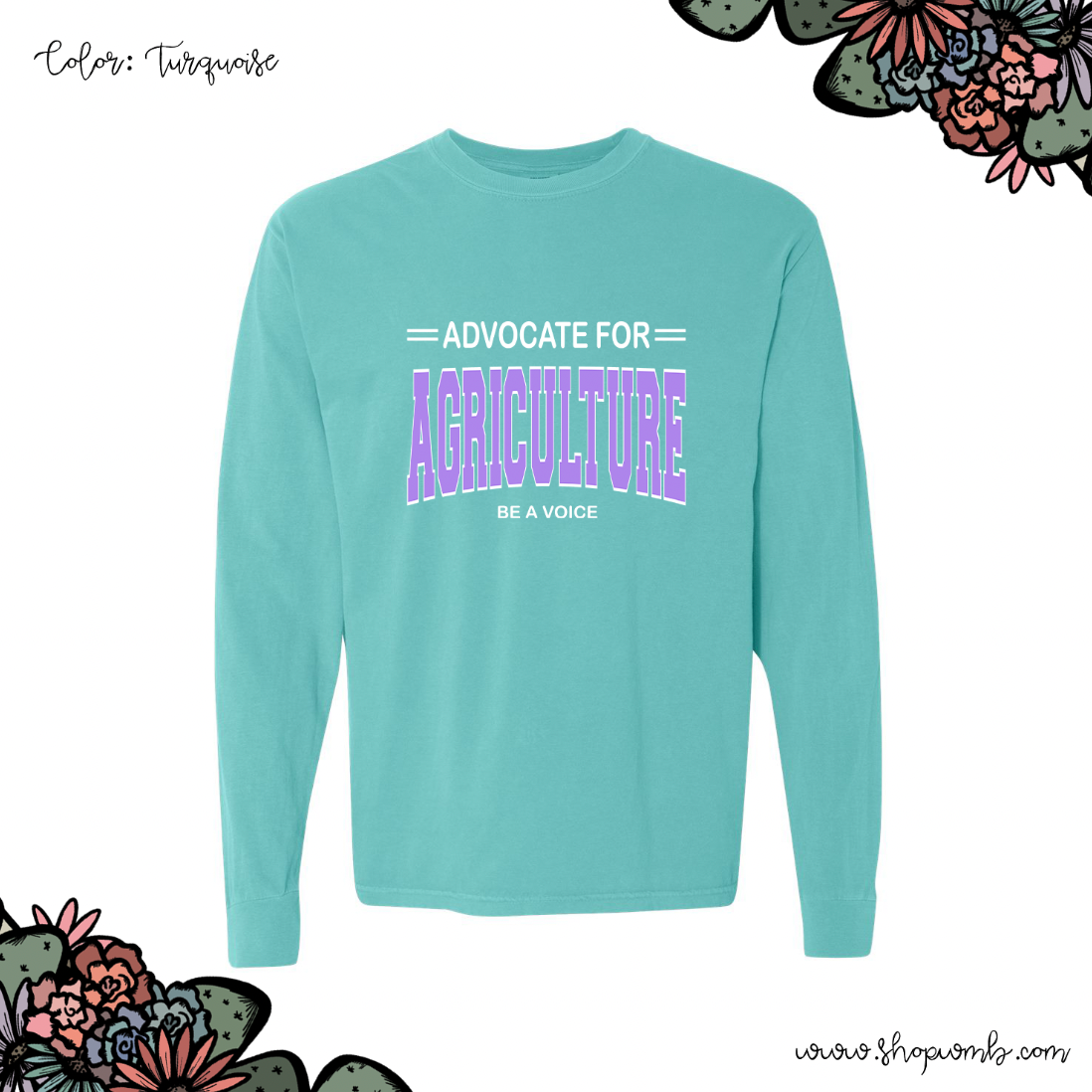 Advocate For Agriculture Be A Voice Purple Ink LONG SLEEVE T-Shirt (S-3XL) - Multiple Colors!