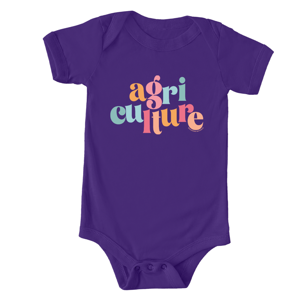 Colorful Agriculture One Piece/T-Shirt (Newborn - Youth XL) - Multiple Colors!