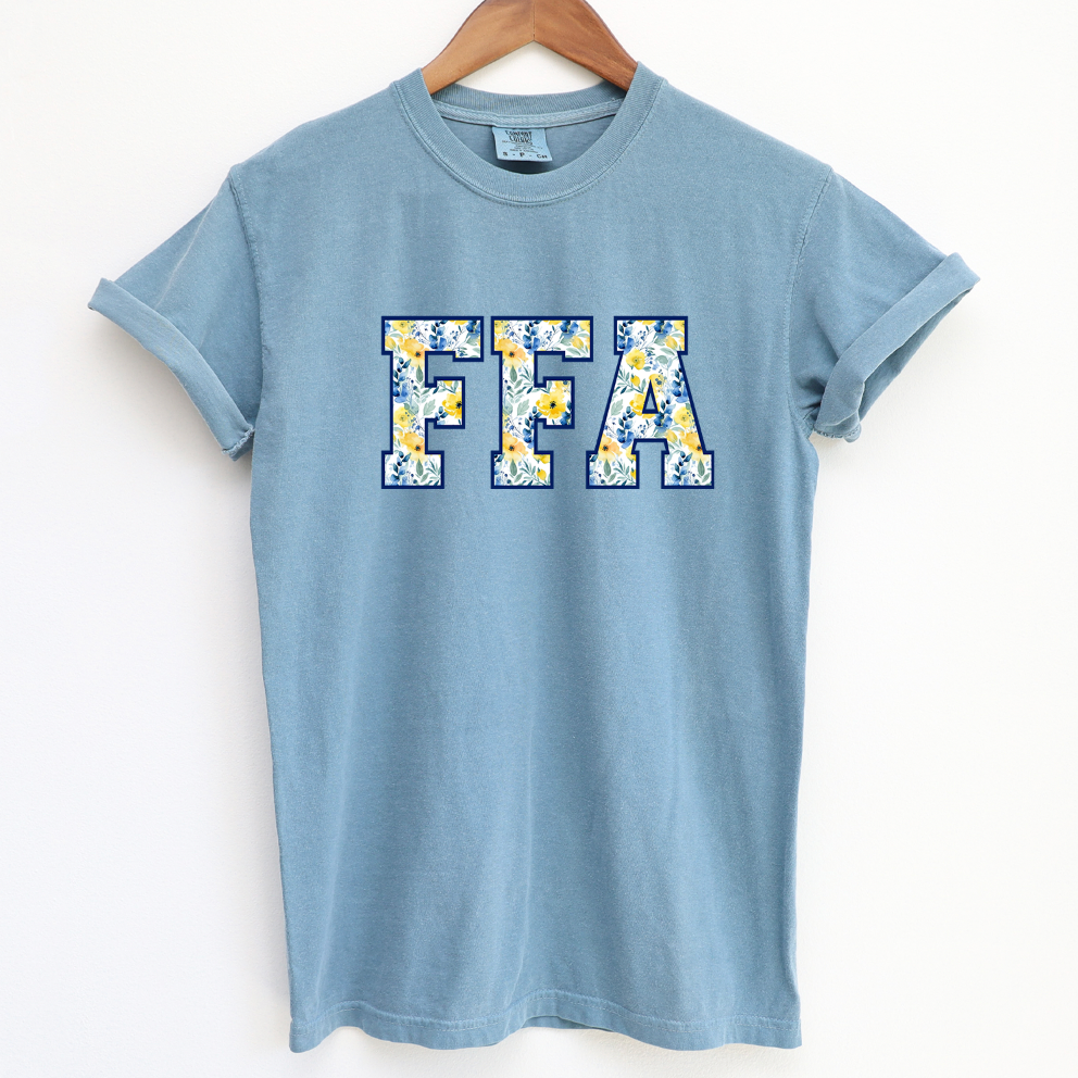 FFA Watercolor Floral ComfortWash/ComfortColor T-Shirt (S-4XL) - Multiple Colors!