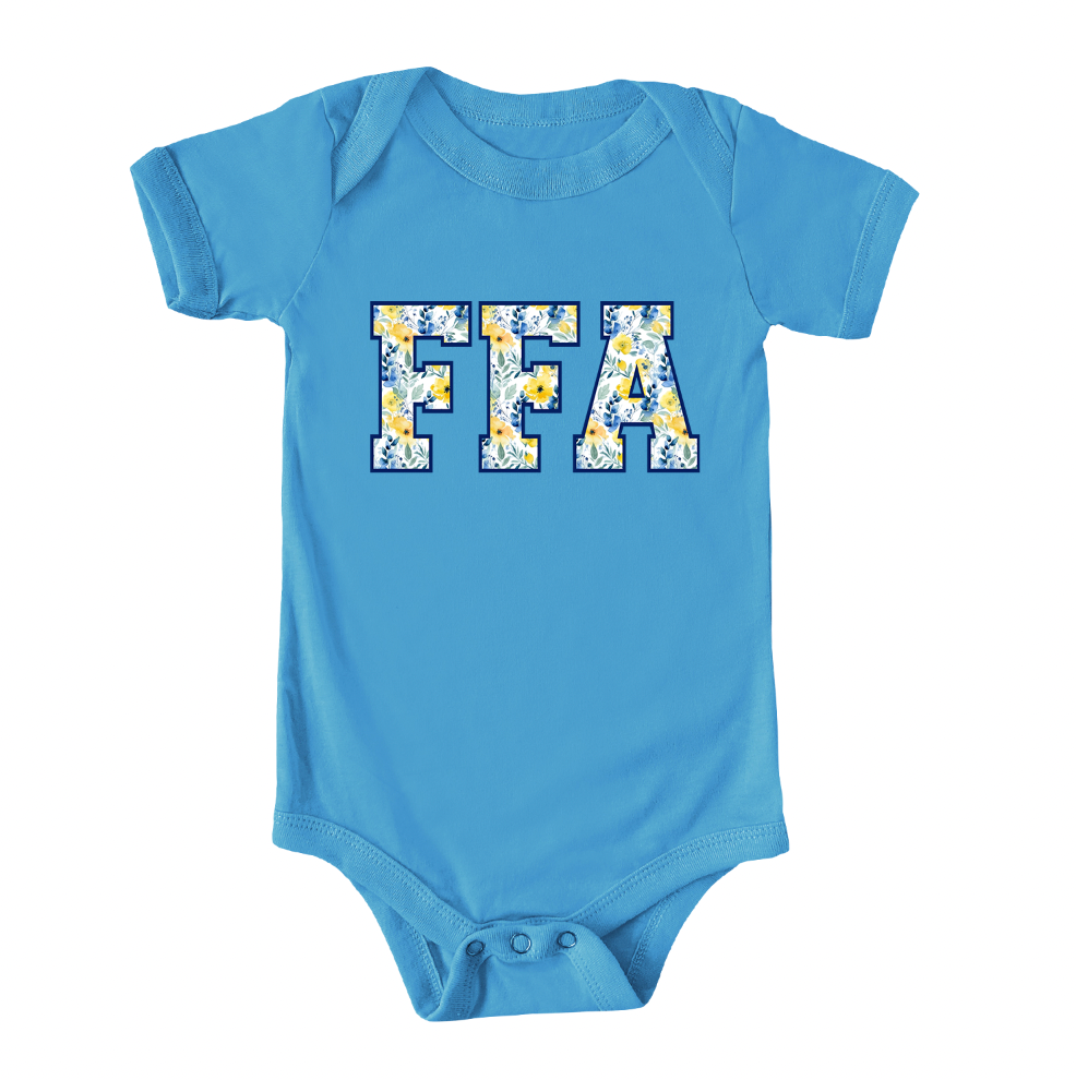 FFA Watercolor Floral One Piece/T-Shirt (Newborn - Youth XL) - Multiple Colors!
