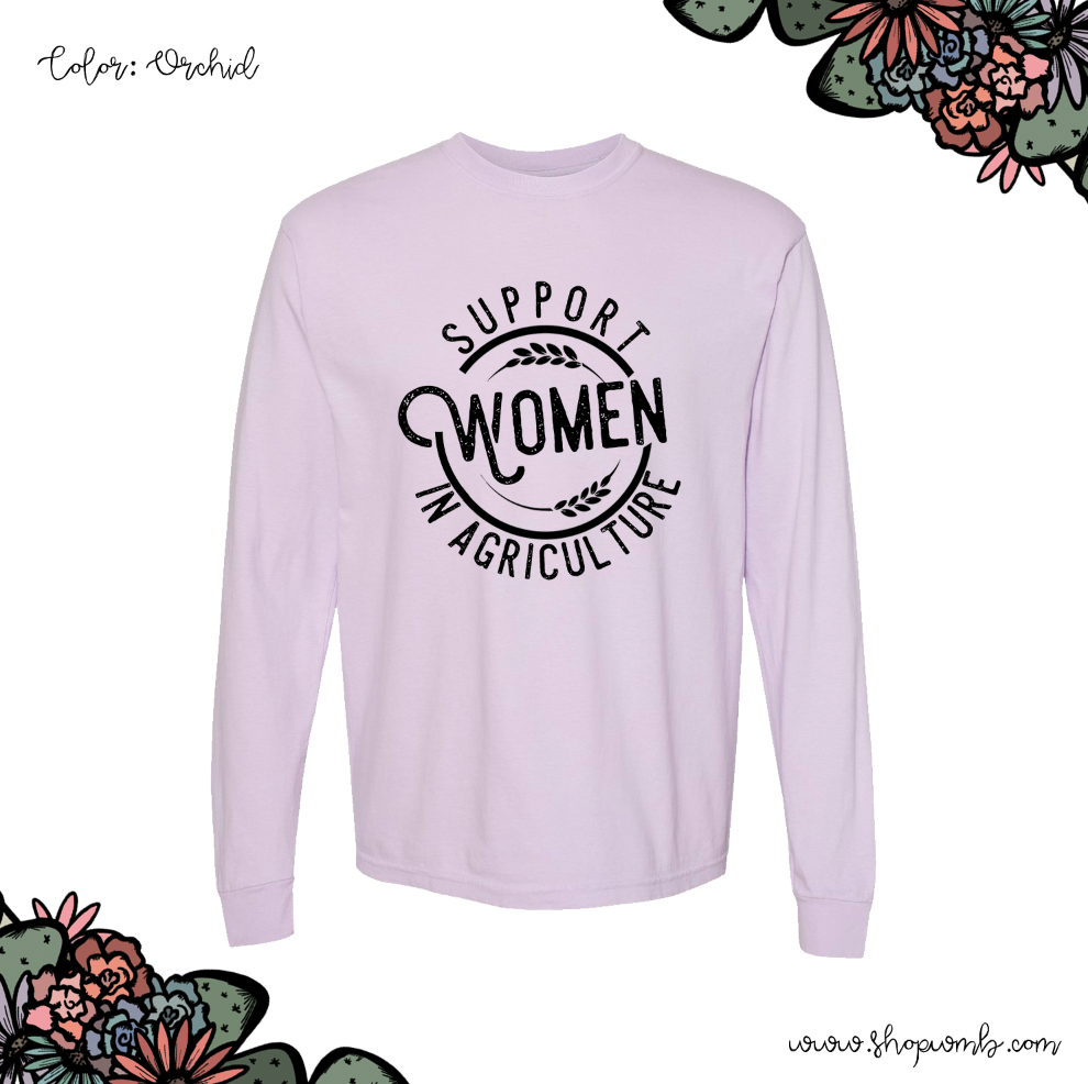 Support Women in Agriculture LONG SLEEVE T-Shirt (S-3XL) - Multiple Colors!
