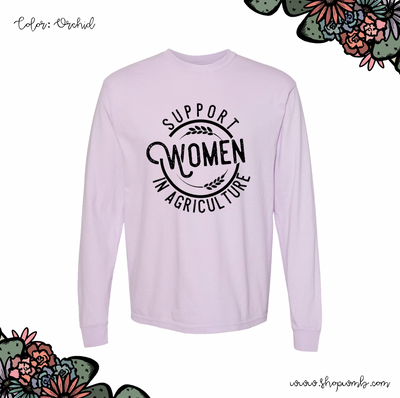 Support Women in Agriculture LONG SLEEVE T-Shirt (S-3XL) - Multiple Colors!