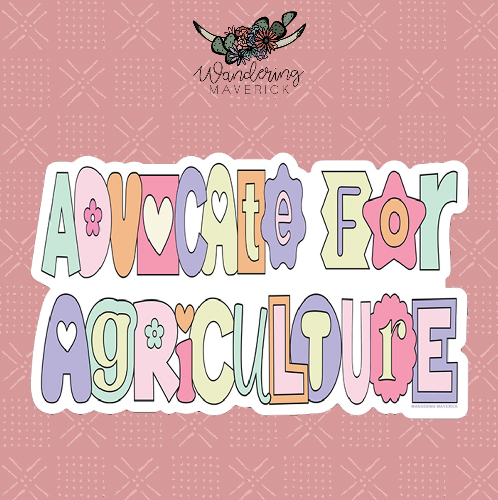 Pastel Advocate For Agriculture Sticker