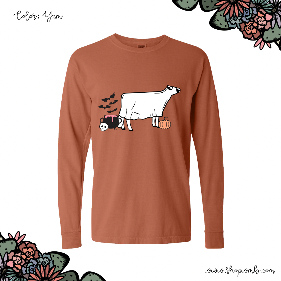 Ghost Dairy Cow LONG SLEEVE T-Shirt (S-3XL) - Multiple Colors!