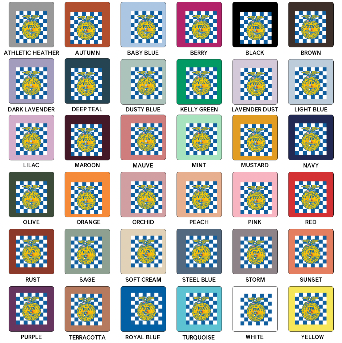 Checkered Emblem T-Shirt (XS-4XL) - Multiple Colors!