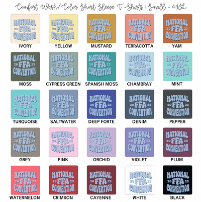 Bubble National FFA Convention ComfortWash/ComfortColor T-Shirt (S-4XL) - Multiple Colors!