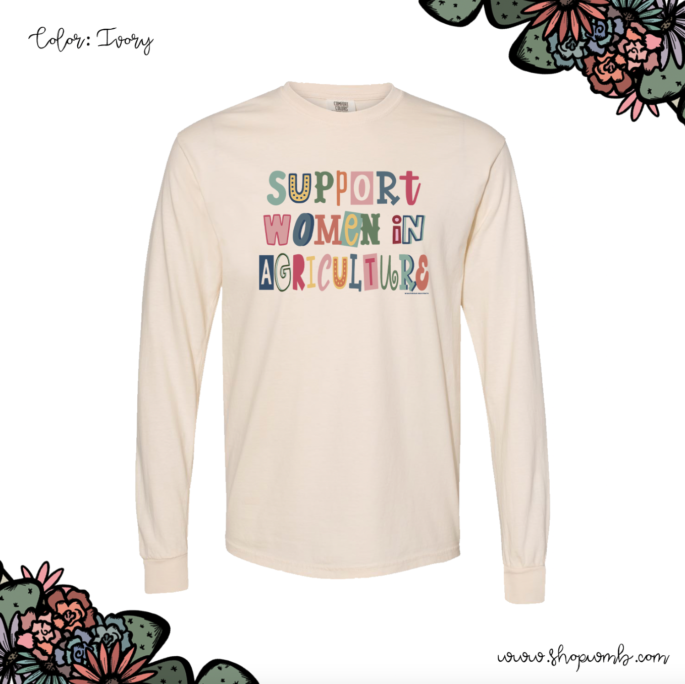 Magazine Support Women In Agriculture LONG SLEEVE T-Shirt (S-3XL) - Multiple Colors!