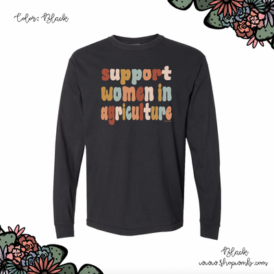 Boho Support Women In Agriculture LONG SLEEVE T-Shirt (S-3XL) - Multiple Colors!