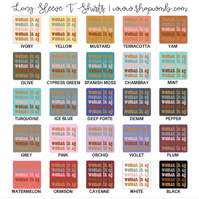Groovy Women In Ag LONG SLEEVE T-Shirt (S-3XL) - Multiple Colors!