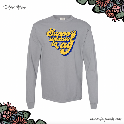 Retro Support Women In Ag FFA LONG SLEEVE T-Shirt (S-3XL) - Multiple Colors!