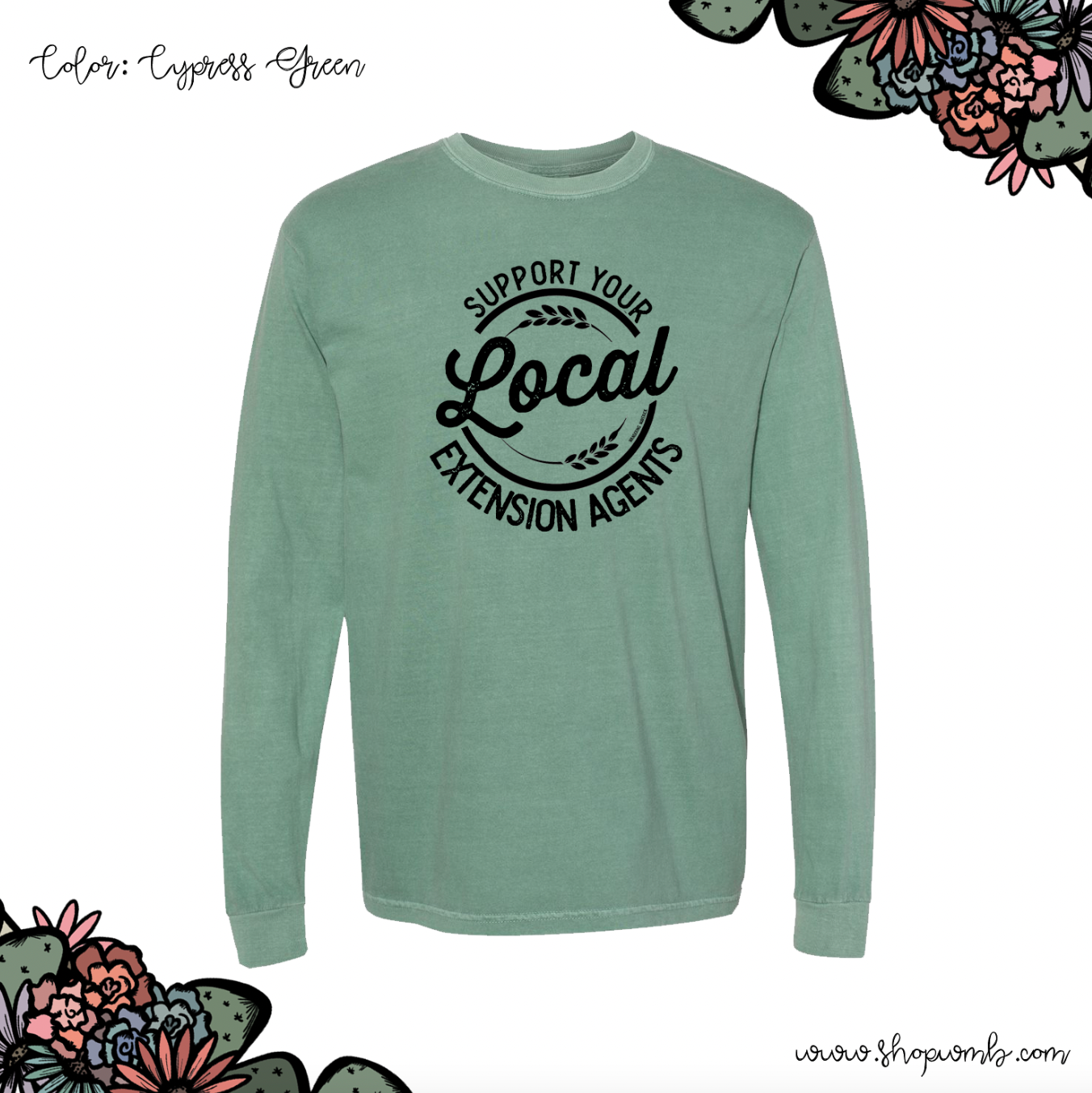 Round Support Your Local Extension Agents LONG SLEEVE T-Shirt (S-3XL) - Multiple Colors!